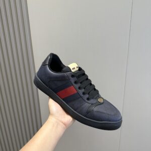 GUCCI SCREENER SNEAKER BLUE AND DARK BLUE GG SUPREME CANVAS - G059