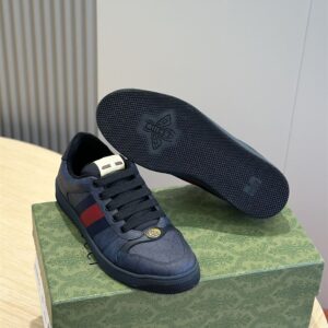 GUCCI SCREENER SNEAKER BLUE AND DARK BLUE GG SUPREME CANVAS - G059