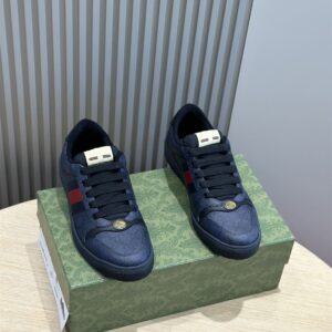 GUCCI SCREENER SNEAKER BLUE AND DARK BLUE GG SUPREME CANVAS - G059