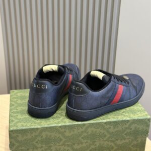 GUCCI SCREENER SNEAKER BLUE AND DARK BLUE GG SUPREME CANVAS - G059