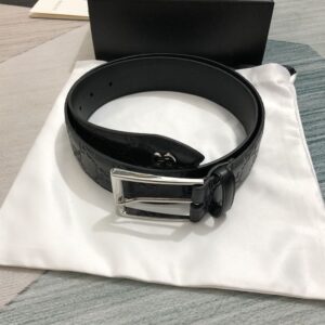 GUCCI SIGNATURE BELT WITH GG DETAIL - AB018