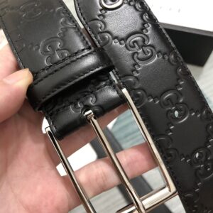 GUCCI SIGNATURE BELT WITH GG DETAIL - AB018