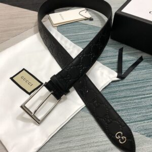 GUCCI SIGNATURE BELT WITH GG DETAIL - AB018