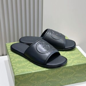 GUCCI SLIDE SANDAL WITH INTERLOCKING G - Q093