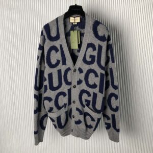 GUCCI WOOL CARDIGAN WITH GUCCI INTARSIA - H003