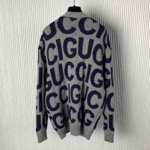 GUCCI WOOL CARDIGAN WITH GUCCI INTARSIA - H003