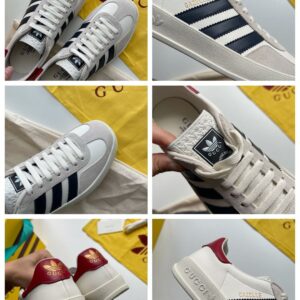 GUCCI X ADIDAS GAZELLE METALLIC WHITE - G006