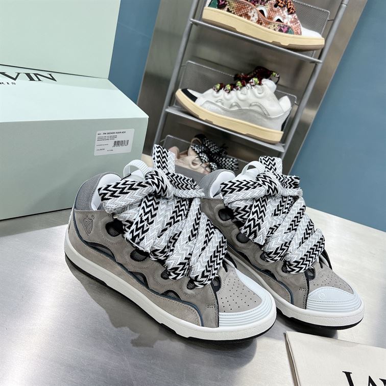 LANVIN CURB SNEAKERS BLUE GREY - PT002