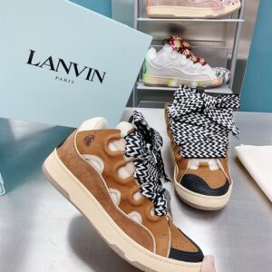 LANVIN CURB SNEAKERS BROWN - PT004