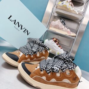 LANVIN CURB SNEAKERS BROWN - PT004