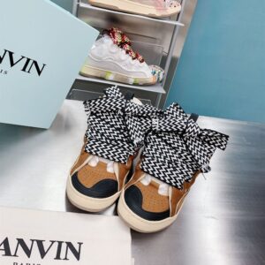 LANVIN CURB SNEAKERS BROWN - PT004