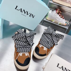 LANVIN CURB SNEAKERS BROWN - PT004