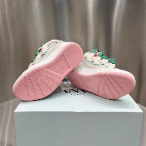 LANVIN CURB SNEAKERS GREEN PINK BEIGE - PT009