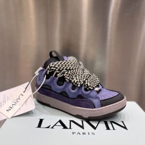 LANVIN CURB SNEAKERS PURPLE BLACK - PT017