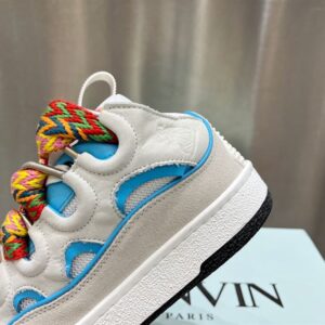 LANVIN CURB SNEAKERS WHITE BLUE - PT013