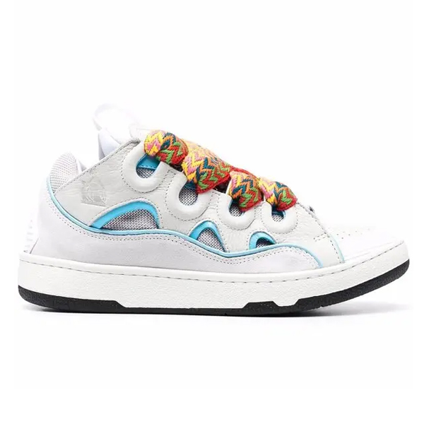 LANVIN CURB SNEAKERS WHITE BLUE - PT013