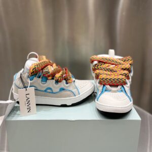 LANVIN CURB SNEAKERS WHITE BLUE - PT013