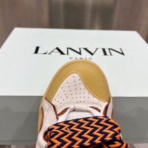 LANVIN CURB SNEAKERS WHITE BROWN - PT014