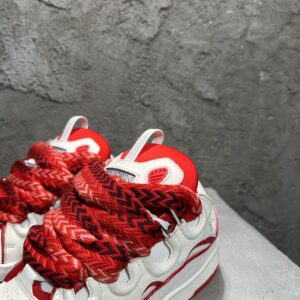 LANVIN CURB SNEAKERS WHITE RED - PT010