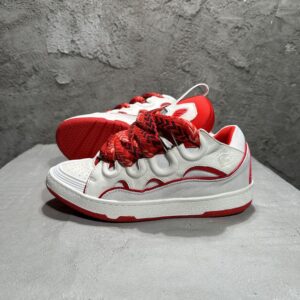 LANVIN CURB SNEAKERS WHITE RED - PT010