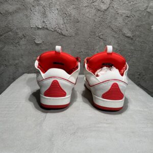 LANVIN CURB SNEAKERS WHITE RED - PT010