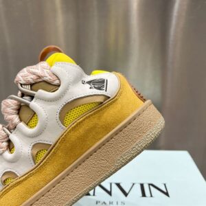 LANVIN CURB SNEAKERS WHITE YELLOW - PT024