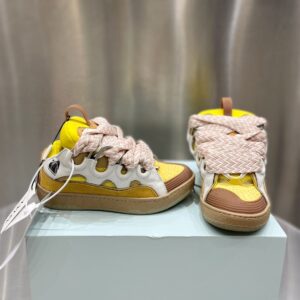 LANVIN CURB SNEAKERS WHITE YELLOW - PT024