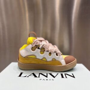 LANVIN CURB SNEAKERS WHITE YELLOW - PT024