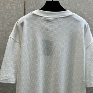 LOUIS VUITTON DAMIER COTTON PIQUE T-SHIRT WHITE - V019