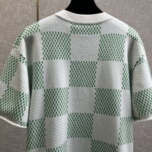 LOUIS VUITTON DAMIER KNITTED SHORT-SLEEVED CREWNECK - V015