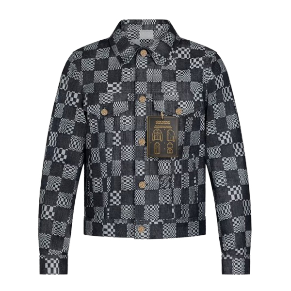 LOUIS VUITTON DISTORTED DAMIER DENIM JACKET - CC020