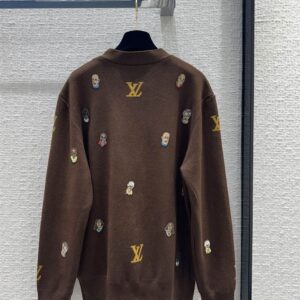 LOUIS VUITTON EMBROIDERED COTTON CARDIGAN - J007