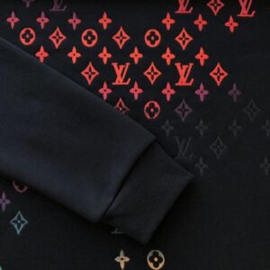 LOUIS VUITTON EMBROIDERED COTTON SWEATSHIRT BLACK - J027