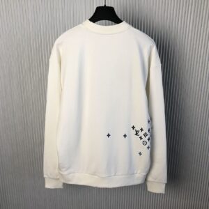 LOUIS VUITTON EMBROIDERED COTTON SWEATSHIRT MILK WHITE - J029