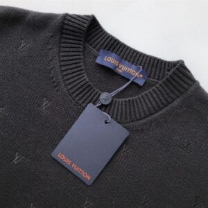 LOUIS VUITTON EMBROIDERED SIGNATURE MERINO CREWNECK - J006