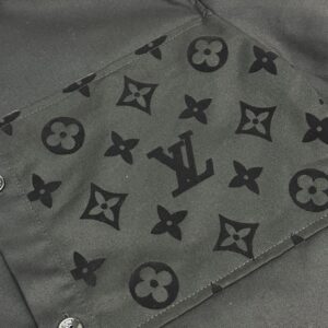 LOUIS VUITTON FLOCKED SHORT-SLEEVED COTTON SHIRT - V030