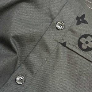 LOUIS VUITTON FLOCKED SHORT-SLEEVED COTTON SHIRT - V030