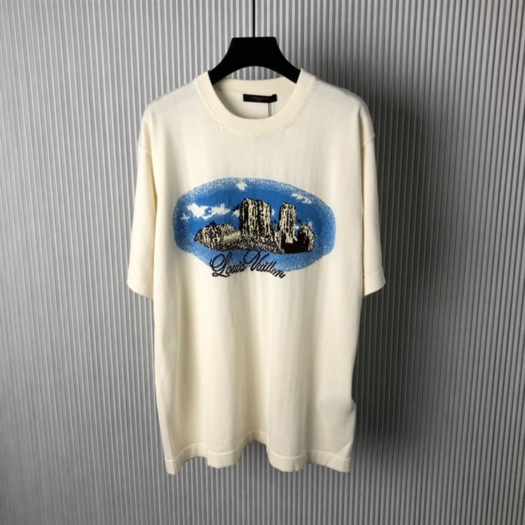 LOUIS VUITTON GRAPHIC SHORT-SLEEVED COTTON CREWNECK - V023