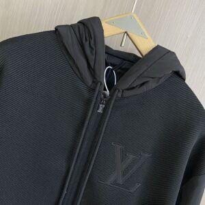 LOUIS VUITTON HYBRID ZIPPED TECHNICAL COTTON HOODIE - J030