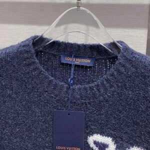 LOUIS VUITTON LV INTARSIA CREWNECK NAVY - J012