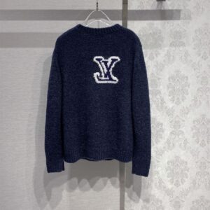 LOUIS VUITTON LV INTARSIA CREWNECK NAVY - J012