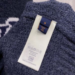 LOUIS VUITTON LV INTARSIA CREWNECK NAVY - J012