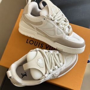 LOUIS VUITTON LV SKATE SNEAKER BEIGE WHITE - L080