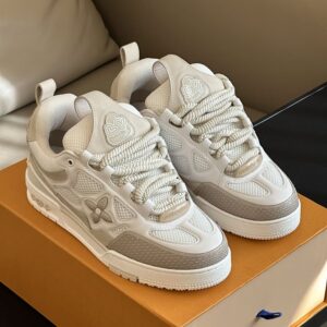 LOUIS VUITTON LV SKATE SNEAKER BEIGE WHITE - L080