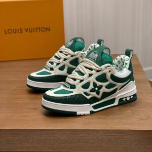 LOUIS VUITTON LV SKATE SNEAKER GREEN WHITE - L073