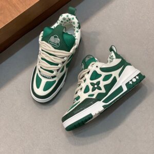 LOUIS VUITTON LV SKATE SNEAKER GREEN WHITE - L073