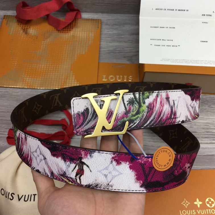 LOUIS VUITTON LV TAG 40MM REVERSIBLE BELT VIOLET - AC002