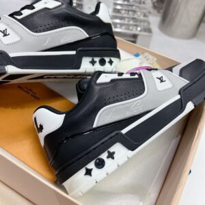 LOUIS VUITTON LV TRAINER BLACK GREY WHITE - L096