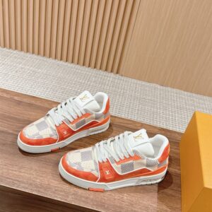 LOUIS VUITTON LV TRAINER SNEAKER ORANGE - L041