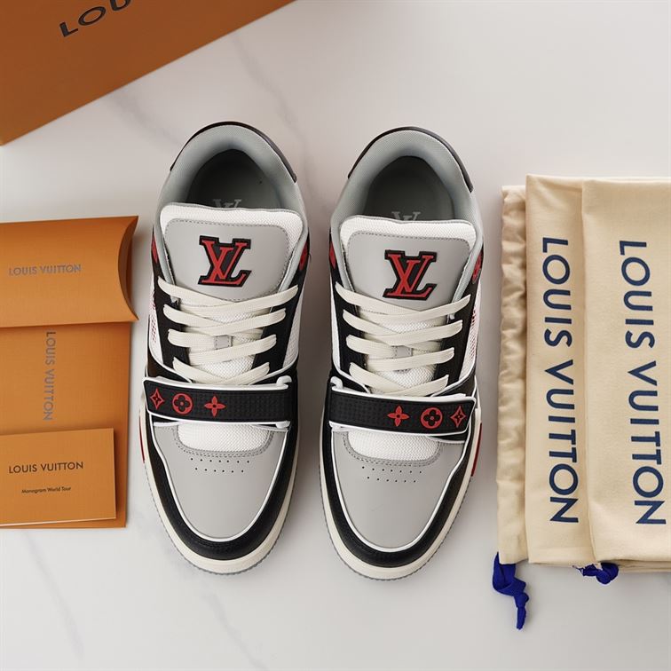 LOUIS VUITTON LV TRAINER SNEAKER RED - L059